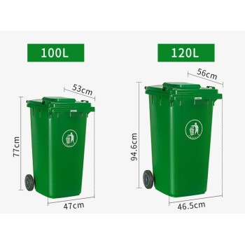 120L 240L 360L 660L 1100L Plastic Garbage Can with Virgin New Material