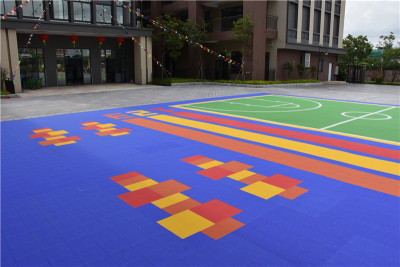 high quality pp interlocking outdoor sports flooring for basketabll volleyball tennis court