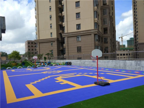 Revestimento de quadra de basquete portátil de bloqueio ao ar livre