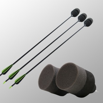 7.8mm fiberglass arrow shafts With Spongy arrowhead
