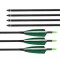 7.5mm Real feather Pure carbon fiber arrow shaft with Removable Pointed Arrow Head