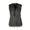 zhAjh Womens Fully Lined No Closure Faux Feather Fur Vest