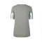zhAjh Womens 60% Cotton 40% Modal Heather Gray Sequins Embroidered Scoopneck Short Sleeve Fashion Tee