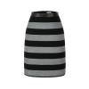 zhAjh Womens TR Spandex Blend Double Woven Stripe Knee Length Pencil Skirt
