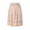 zhAjh Womens 100% Modal Knee Length Midi Swing Skirt with Lace Trim and Pockets