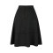 zhAjh Womens TR Spandex Jacquard Black Dot Fully Lined Knee Length Circle Skirt with Pockets