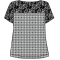 zhAjh Womens Cotton Nylon Rayon Fully Lined Metal Zipper Laces Shell style Short Sleeve Fashion Top