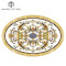 Foyer Floor Luxury Pattern Waterjet Oval Medallion Marble Inlay
