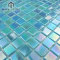 China Mosaic Design Blue Glass Mosaic Sheets tile For Swimming Pool