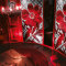 Modern New Design Gorgeous Red Flower Glass Mosaic Wall Tile Art Mosaic Mural