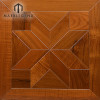 Lobby Flower Tiles Design Walnut Laminate Wood Inlay Parquet Flooring