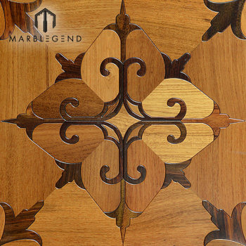 Rhombus Design Marquetry Wood Inlay Solid Wood Parquet Flooring Tiles