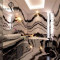 Bookmatch Featured Wall Pattern in Panda White Marble Tiles