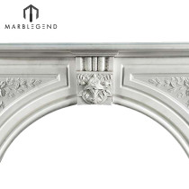Best selling white marble stone fireplace mantel