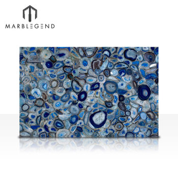 Gemstone Wall and countertop Decor blue agate stone chinese supplier