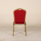Crown Back Stacking Banquet Chair in Red Fabric - Gold Frame