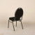 Teardrop Back Stacking Banquet Chair in Black Fabric - Silve Frame