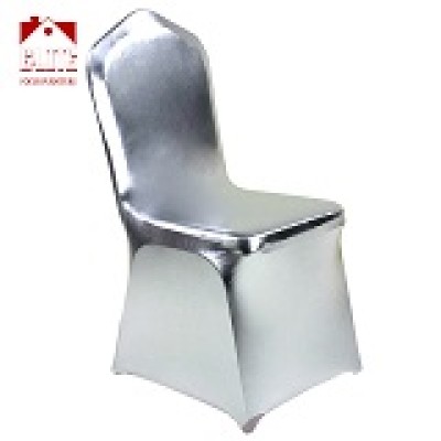 Spandex Bronzing Elastic Chair Cover Covering Band Universal for Wedding Party Hotel Banquet Chair Decoration Silver