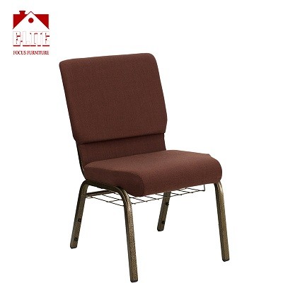UK Standard Fire Resistant Brown Color Stackable Prayer Chair for Church