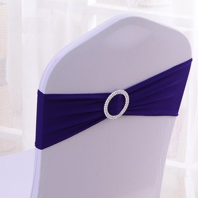 Stretch Wedding Chair Bands With Buckle Slider Sashes Bow Decorations