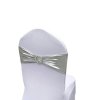 Chair Cover Stretch Band With Buckle Slider Sashes Bow ,Wedding Banquet Party Chair Decoration