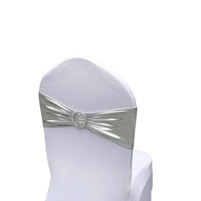 Chair Cover Stretch Band With Buckle Slider Sashes Bow ,Wedding Banquet Party Chair Decoration