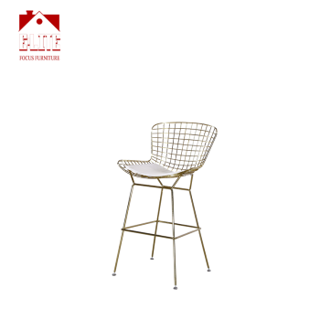 Wholesale Outdoor Modern Cheap Metal Wire Side Chair Cafe Dining Chair For Sale