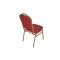 RED FLECKED STEEL STACKING BANQUET CHAIR SHIELD BACK