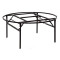 STEEL FRAME ROUND WOODEN TOP RESTAURANT DINING TABLE