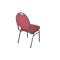 ROUND BACK RED FLECKED FABRIC STEEL FRAME HOTEL BANQUET CHAIR