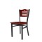 METAL FRAME WOODEN SEAT AND BACK RENTAL RESTAURANT CHAIR