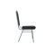 BLACK FABRIC SILVER FRAME STEEL STACKING BANQUET CHAIR