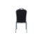 BLACK PATTERNED FABRIC SILVER FRAME STEEL STACKING BANQUET CHAIR-FLUTED FRAME