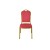 RED PATTERNED FABRIC GOLDEN FRAME STEEL STACKING BANQUET CHAIR-FLUTED FRAME