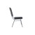 BLACK PU SILVER FRAME STEEL STACKING SQUARE BACK BANQUET CHAIR-PLAIN FRAME