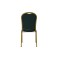 GREEN PATTERNED GOLD FRAME STEEL STACKING ROUND BACK BANQUET CHAIR-PLAIN FRAME