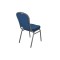 BLUE PATTERNED SILVER VEIN FRAME STEEL STACKING ROUND BACK BANQUET CHAIR-PLAIN FRAME