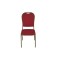 RED PATTERNED GOLD VEIN FRAME STEEL STACKING ROUND BACK BANQUET CHAIR-PLAIN FRAME