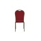 RED PATTERNED GOLD VEIN FRAME STEEL STACKING ROUND BACK BANQUET CHAIR-PLAIN FRAME