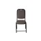 GREY FABRIC BLACK FRAME STEEL STACKING BANQUET CHAIR-FLUTED FRAME