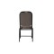 GREY FABRIC BLACK FRAME STEEL STACKING BANQUET CHAIR-FLUTED FRAME