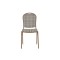 PATTERNED FABRIC WOOD VENEER FRAME STEEL STACKING ROUND BACK BANQUET CHAIR-PLAIN FRAME