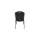 BLACK FABRIC BRONZE FRAME STEEL STACKING CROWN BACK BANQUET CHAIR-PLAIN FRAME