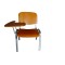 WOODEN SEAT CHROME FRAME STEEL STACKING INTERVIEW CHAIR-PLAIN FRAME