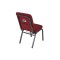 SILVER VEIN STEEL HEAVY DUTY LOGO CHURCH CHAIR CA117 WITH BOOK RACK-RED FABRIC