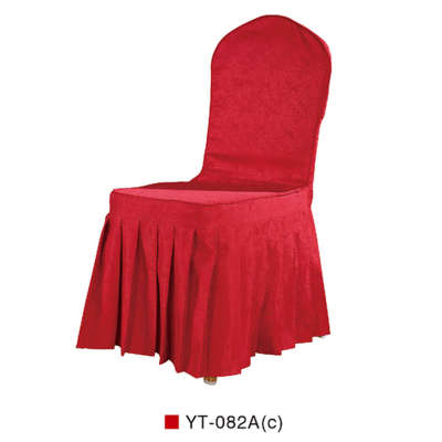 CHEAP RED COLOR CHAIR COVER RUFFLED SILK DESIGN WITH BACK BOTTON
