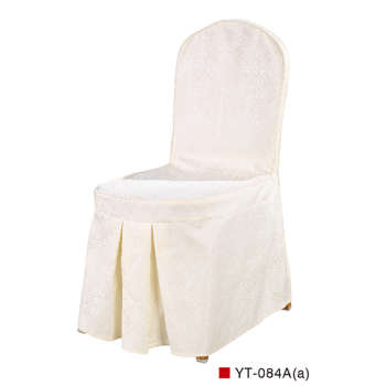 CHEAP WHITE COLOR CHAIR COVER RUFFLED SILK DESIGN WITH BACK BOTTON