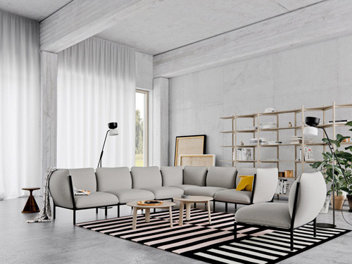 Die neue Möbelserie von Hem umfasste ein Sofa, das in Boxen verpackt werden kann