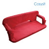 Cosysit double fold in half beach chair for two person with armrest and back support