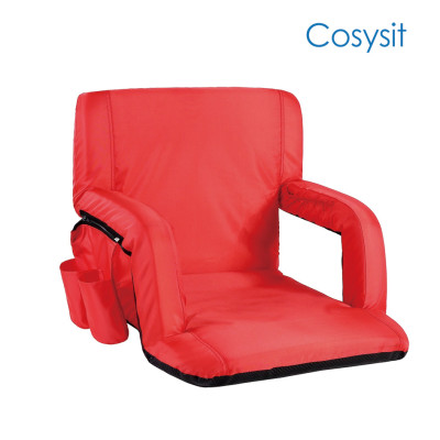 Cadeira dobrável reclinável portátil com descanso de braço